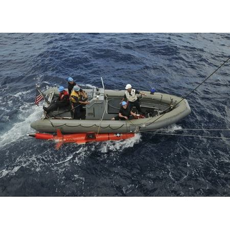 Stocktrek Images Stretched Canvas Art Rigid Hull Inflatable Boat Stocktrek Images Stretched Canvas Art Rigid Hull Inflatable Boat Operators Recover A Bqm