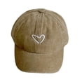 thumbnail image 5 of fenteer Baseball Cap Embroidered Heart Painter Hat Casual Peaked Hat Summer Cap Headwear Khaki B, 5 of 8