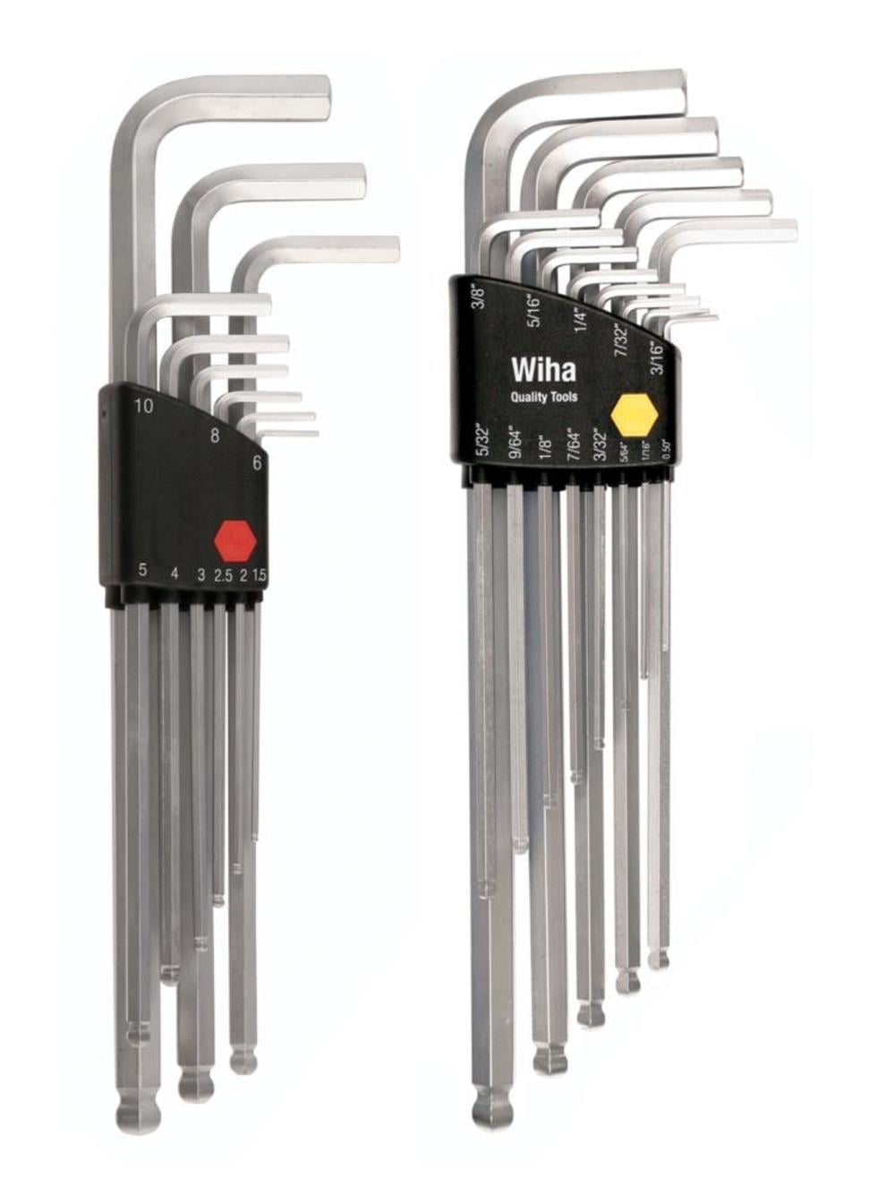 WIHA 66993 Ball End Hex L-Key Sets, Inch and Metric - Pack of 2