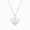White, variant on 10K White Gold Diamond Double Heart Pendant Necklace for Women (1/10 ct), 18"