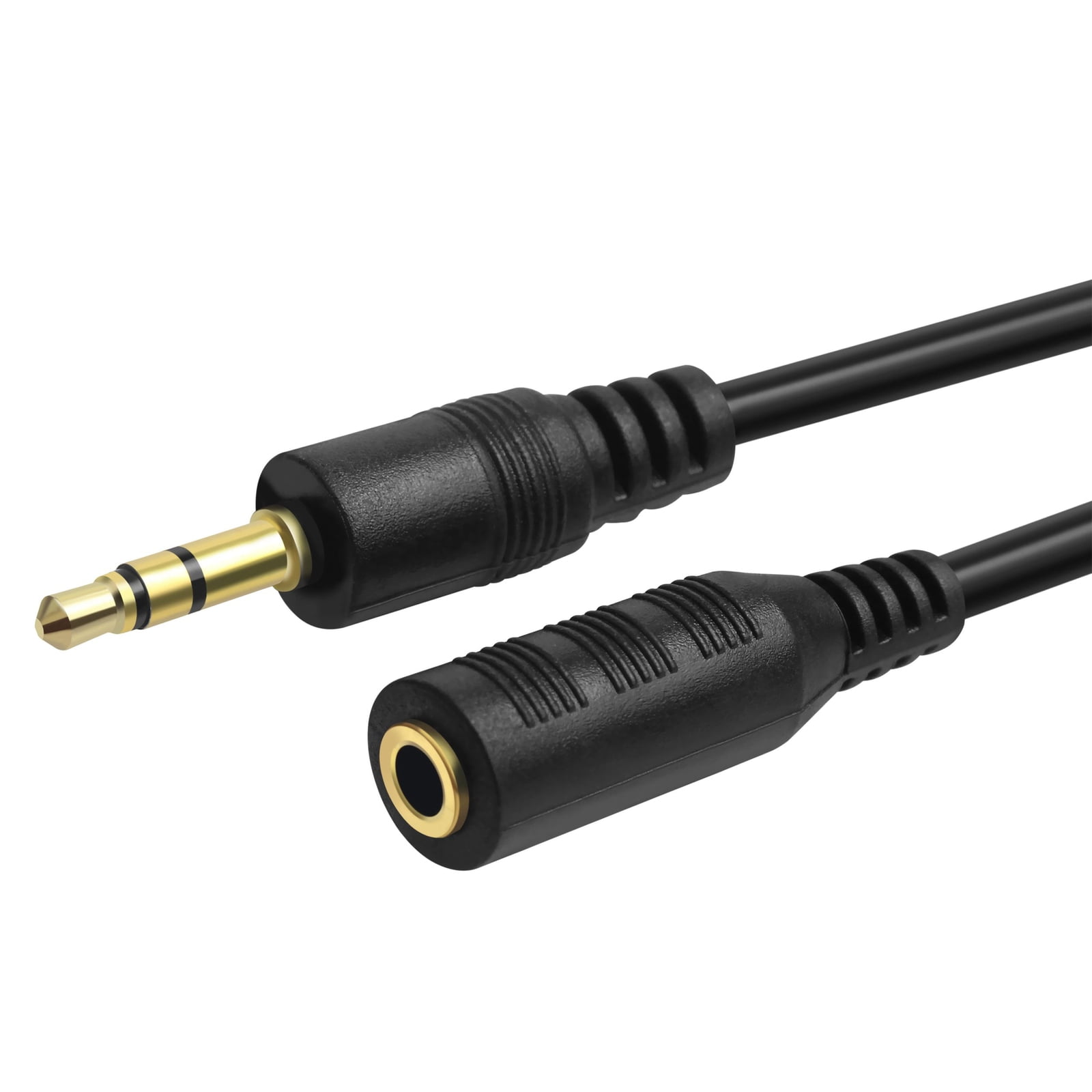 iPad Smartphones UGREEN 3.5mm Male to Female Extension Stereo Audio Extension Cable Adapter Gold Plated Compatible for iPhone 10FT Tablets Media Players Black PVC 