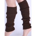 thumbnail image 2 of Zhengup Women's Solid Rib Knit Leg Warmers Y2K 80s Socks, 2 of 3