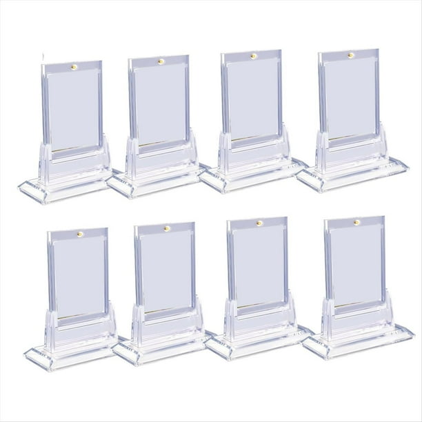8 Portatarjetas Magnéticos para Tarjetas Coleccionables, Portatarjetas Protectores con Base de Soporte Acrílico para , Tarjetas Deportivas