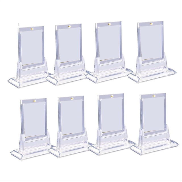 8 Portatarjetas Magnéticos para Tarjetas Coleccionables, Portatarjetas Protectores con Base de Soporte Acrílico para , Tarjetas Deportivas