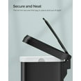 thumbnail image 6 of Kitchen Trash Can 13 Gallon Stainless Steel Garbage Can Recycle Bin with Stay-Open Lid and Step-on Pedal Black, 6 of 8
