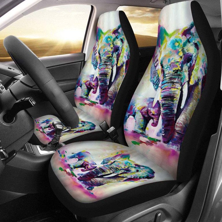 Boho Mandala Floral Print Car Seat Cover Front Seats Only Full Set