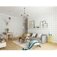 thumbnail image 6 of Peel and Stick Wallpaper, 17.7in x 32.8ft, White Plaid and Black Line, 6 of 10