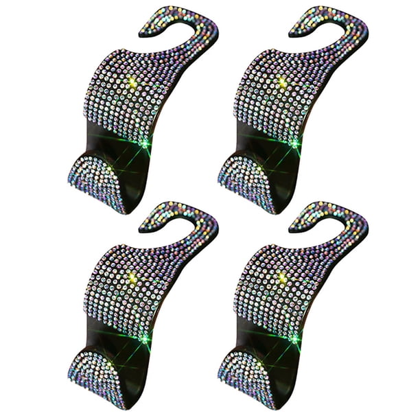 Riwesomey Gancho para reposacabezas de automóvil, 4 piezas, asiento trasero portátil, bolsa de compras para teléfono móvil, soporte colgante para Type3 NO3 Riwesomey VI015497-03B