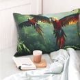 thumbnail image 4 of Fotbe Flying Parrots In Jungle Funda de Almohada Decorativa Estilo Occidental, Lujo en Algodón, Fundas para Almohadas King, Cojín Estampado para Decoración del Hogar-14"x20", 4 of 6