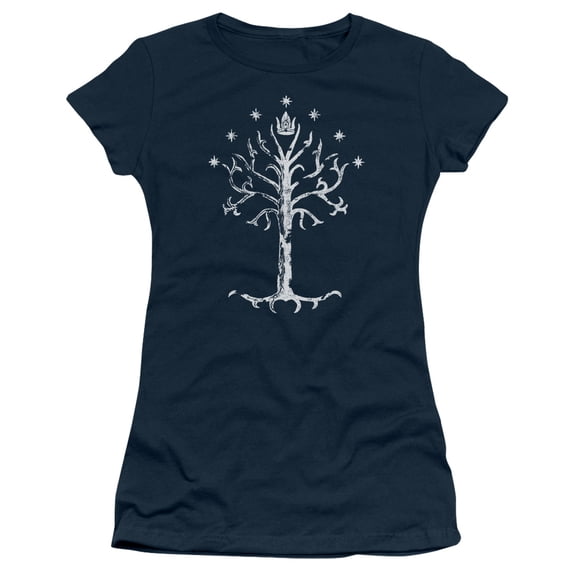 Lor - Tree Of Gondor - Juniors Teen Girls Cap Sleeve Shirt - Large