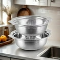 thumbnail image 2 of Great promotion! Stainless Steel Microporous Colander With Handle, Rice Washer Microporous Strainer Set For Washing Vegetables And Rice And Draining Cooked Pasta., 2 of 3
