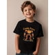 thumbnail image 2 of Boys Halloween Pumpkin Robot Graphic T-Shirt, Black Casual Style Halloween Shirts With Robot and Pumpkin, Girls/Boys Fall Clothes, Round Neck Short Sleeve T-Shirt, 2 of 7