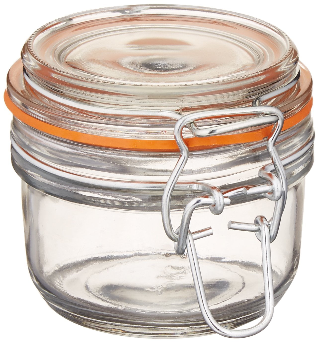 Anchor Hocking Hermes Clamp-Top Mini Glass Storage Jar, 5.4-Oz