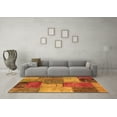 thumbnail image 3 of Ahgly Company Indoor Rectangle Patchwork Orange Transitional Area Rugs, 7' x 10', 3 of 4