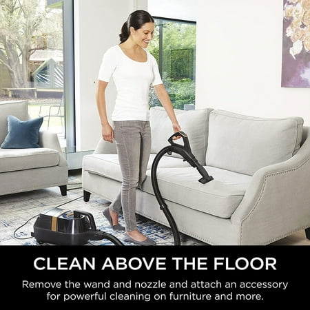 Shark - Vertex Bagless Corded Canister Vacuum with DuoClean PowerFins - Black/Copper