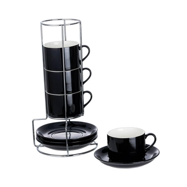 Lipstore Ceramic Espresso Cups Espresso Mugs Cappuccino Cups for Tea Latte Cappuccino 5OZ