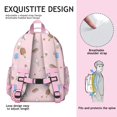 thumbnail image 5 of Summer Themed Waterproof Backpack - Ergonomic Student Bag with Ice Cream Dessert Print, Durable & Adjustable for Heavy Loads, 5 of 5