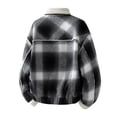 thumbnail image 4 of Mwjwdo Men Flannel Shirt Jacket Ultra Soft Fleece Lined Plaid Jackets Coat Full Zipper Heavyweight Winter Coat with Pockets Black XL, 4 of 4