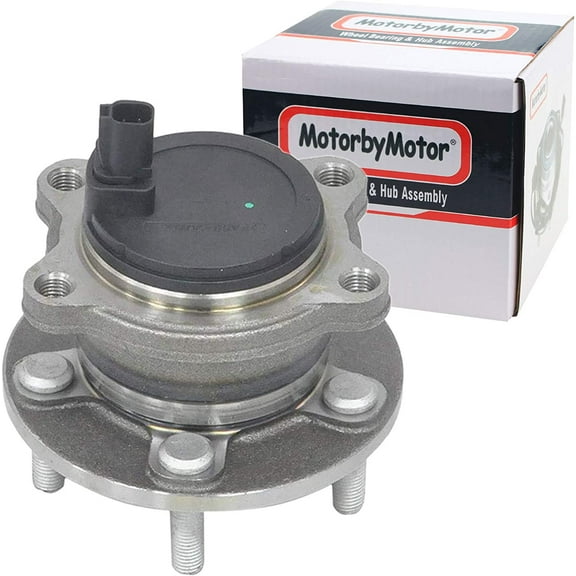 MotorbyMotor 512466 Rear Wheel Bearing and Hub Assembly with 5 Lugs Fits for Ford Foucs 2012-2018 (Without Active Park Assist) Low-Runout OE Directly Replacement Hub Bearing