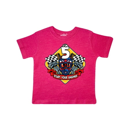 

Inktastic Race Car 5th Birthday Gift Toddler Boy or Toddler Girl T-Shirt