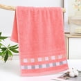 thumbnail image 4 of Btomtd Striped Bath Towels, Absorbent and Thick Towels for Bathroom, Soft Household Shower Towel and Face Washcloth, 1-Pack, Size 30" x 14", Pink, 4 of 8