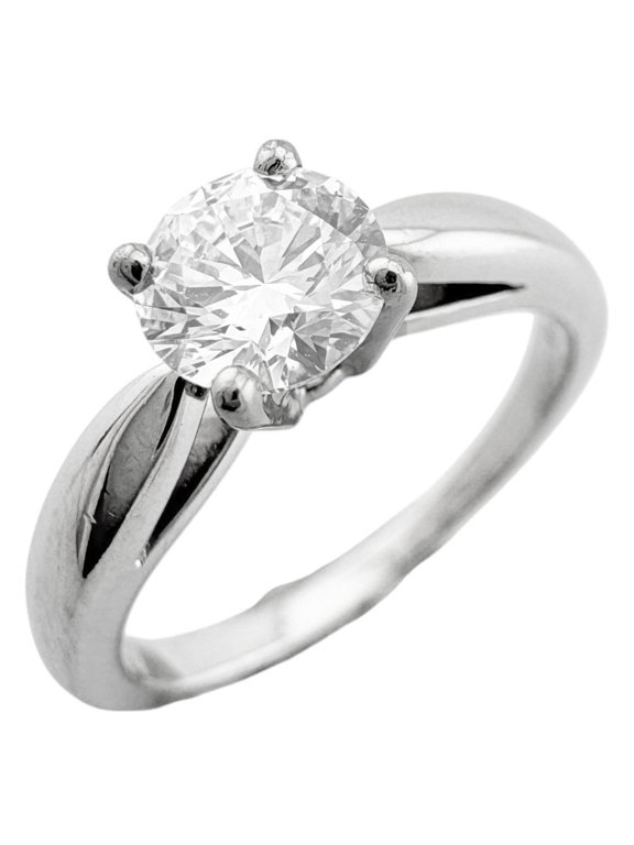 Pre-Owned Van Cleef & Arpels Bonheur Solitaire Ring, Pt950 Platinum Diamond Women's .