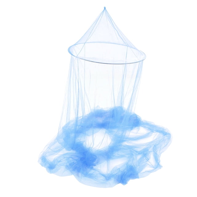 Bed Mosquito Net, Skin Friendly Portable Mesh Bed Canopy Washable Polyester Soft For Home Bedroom Blue