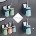 thumbnail image 7 of Toothbrush Holders with 6pcs Toothbrushes for Bathroom Accessories Toothbrush and Toothpaste Holder Single Cup Toothbrush Holder Quick-Drying Design, Space Saving Organizer for Family Members, 7 of 7