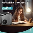 thumbnail image 5 of EUHOMY Chewable Nugget Ice Maker, 34.5lbs/24H, Portable Countertop Ice Machine with Handle & Self-Cleaning, Silver, 5 of 9