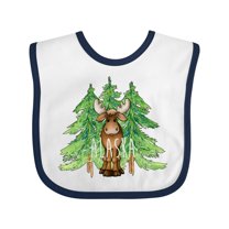 Inktastic Alaska Moose and Trees Boys or Girls Baby Bib