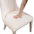 thumbnail image 5 of Classic Elegant Dining Chairs Set of 2, Foam Cushioned Seat Back Ivory Aesthetic Furniture, 5 of 7