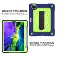thumbnail image 3 of SOATUTO for iPad Pro 11 Tablet Case with Pencil Holder Support Pencil Charging Pairing Hand / Shoulder Strap Kickstand Heavy Duty Shockproof Case for iPad Pro 11 inch 2022 2020 2018 - Navy+Green, 3 of 7