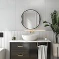thumbnail image 4 of Mirror Sunniry Black Circle con marco metálico redondo de 50 cm para baño, 4 of 8