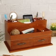 thumbnail image 1 of GOOHOCHY Home Use Wooden Organizer Box Drawer Type Cosmetic Storage Brown Durable Material, 1 of 8