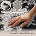 thumbnail image 6 of ODIKA 9'x12' Washable Area Rug Farmhouse Vintage Faded Center Interlocking Angular Table Desk for Master Suite, California King, Under Bed, Non-Shedding, Easy Care, 6 of 7