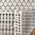 thumbnail image 6 of SAFAVIEH Marrakesh Summer Southwestern Fringe Area Rug, Ivory/Navy, 6'7" x 6'7" Round, 6 of 9