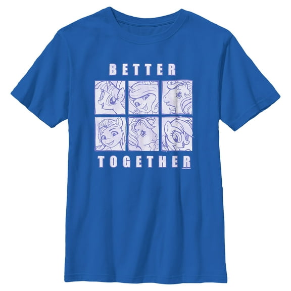 Boy's My Little Pony: Friendship is Magic Better Together Portraits Graphic T-Shirt