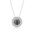 thumbnail image 3 of RYLOS Halo Designer Matching Set Sterling Silver: Ring, Earring & Pendant Necklace. Gemstone & Diamonds, 4MM Alexandrite June Birthstone; Size 9, 3 of 9