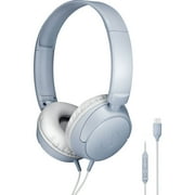 Audio Technica ATHS120CGY USB-C On-Ear Wired Headphones - Blue-Gray