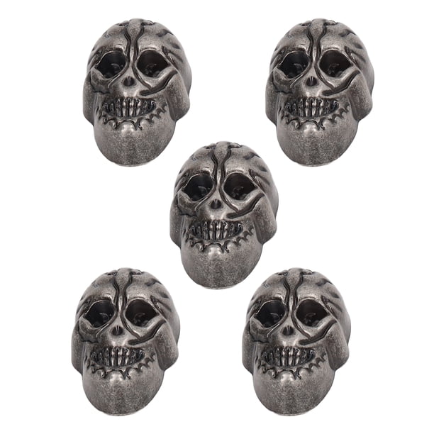 Riverios de Calavera de Metal, Prostitutas de Calavera de Estilo Punk de Bricolaje de 25x16 mm para manualidadas de cuero
