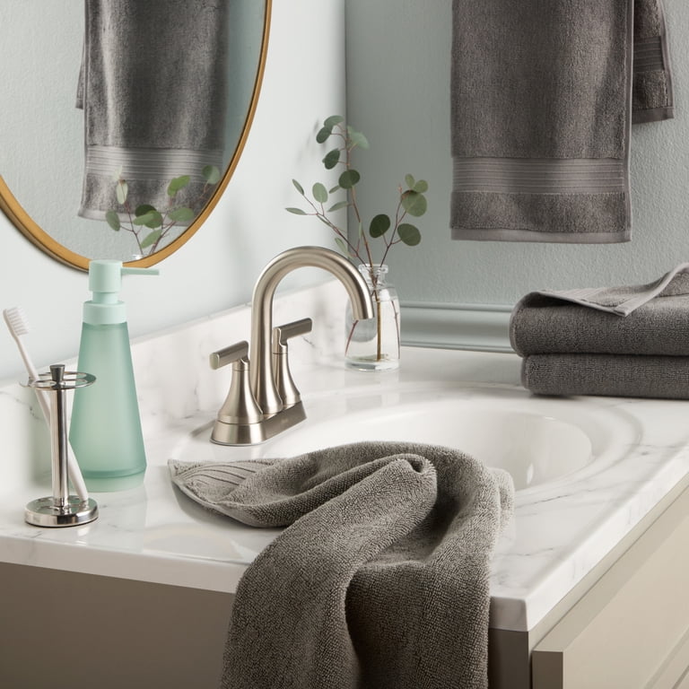 TOWN & COUNTRY EVERYDAY 4-Piece Solid Dobby Border Hand Towel Set