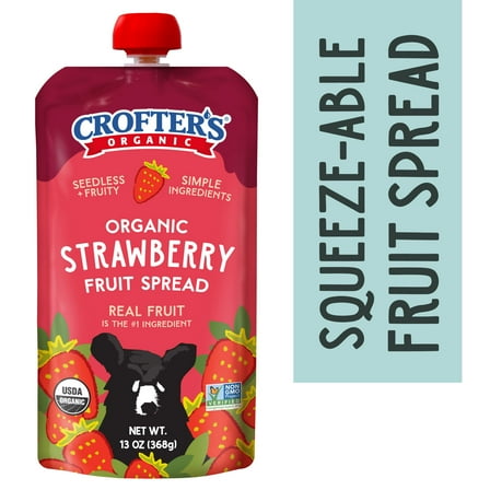 Crofter's Organic Strawberry Fruit Spread Squeeze 13 oz