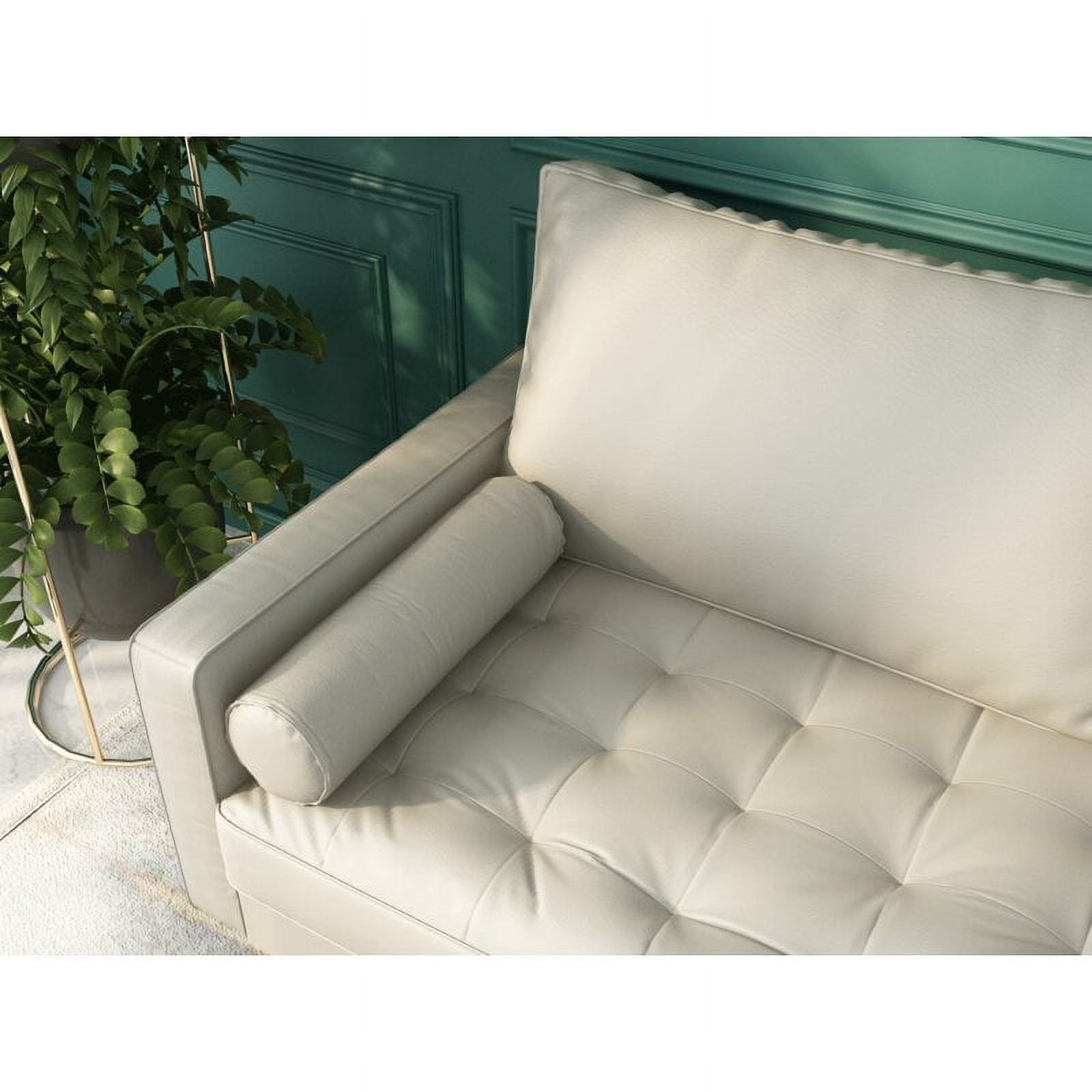 Selzer 69.68'' Vegan Leather Square Arm 3 seater Living Room Sofa
