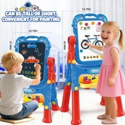 LieGorJi Easel for Kids, Toddler Easel, Double-Sided Chalk Board Kid, Kid Art Easel, Art Easel Age 4-8, Birthday Gifts for 1-3 3-5 5-8 Year Old