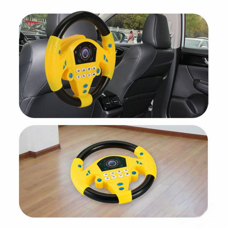 AUDeals ‌Kids Steering Wheel Toy with Sound Light Interactive