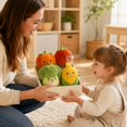 thumbnail image 5 of Kiddiway Squeeze Bubble Pumpkin Plush Toy – Halloween Style Soft Farm Vegetable Plushie – Palm Pals Size Stuffed Animal for Bedroom Decor, 5 of 8