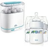 Philips AVENT - 3-in-1 Sterilizer with 3-Pack of 4oz Baby Bottles, Value Bundle