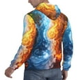 thumbnail image 6 of Picia Red And Blue Flame Waves Pattern Casual Men's Hoodie - Lightweight Hooded Sweatshirt with Kangaroo Pocket, Comfortable Pullover for Everyday, Travel-4X-Large, 6 of 7