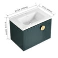 thumbnail image 3 of Wall Mounted Bathroom Vanity Unit With Ceramic Sink, 28 Inch, Soft Close Doors, Modern Style For Small Baths, Plywood Inches, Look Bathrooms,, 3 of 6