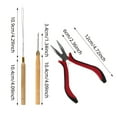 thumbnail image 2 of Hair Extensions Crochet Hooks Silicone Buckles Four Piece Pliers for Easy Wig and Styling, 2 of 3